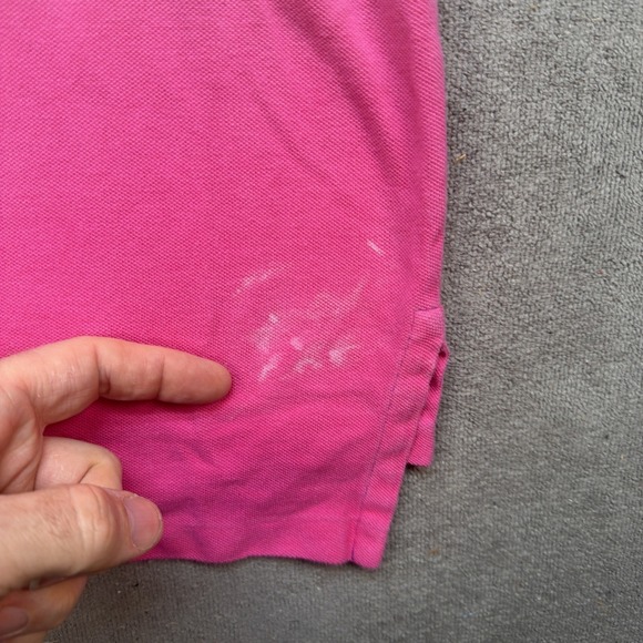 Polo Ralph Lauren Colorblock Polo Shirt Pink Green Blue 90s Retro Men's XXL - Picture 9 of 10